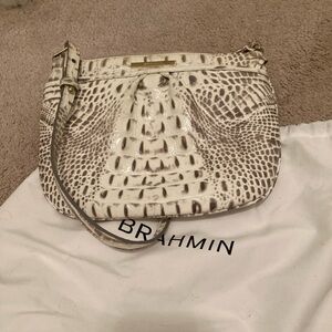Brahmin White and Brown Bag